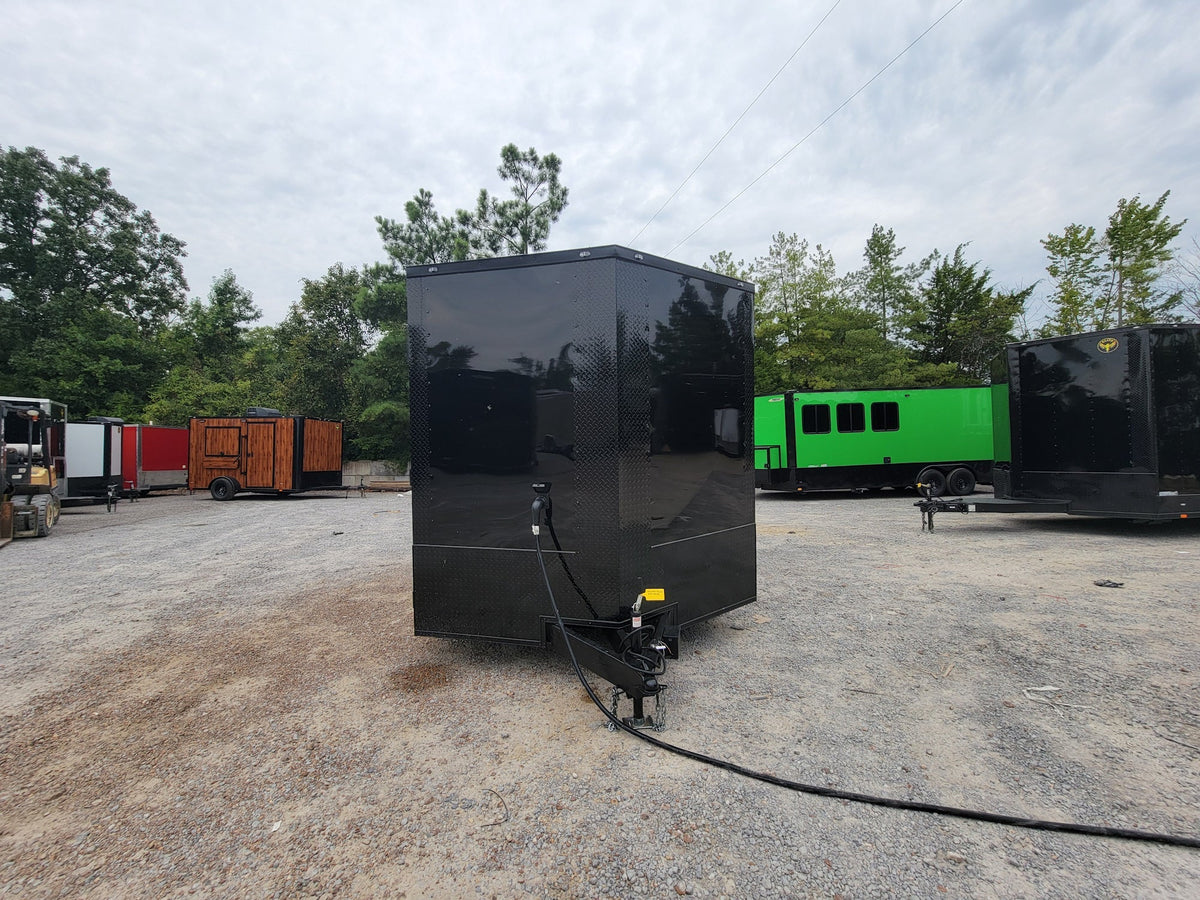 8.5' X 20' Custom Enclosed Trailer Black With Blackout Food Event Catering