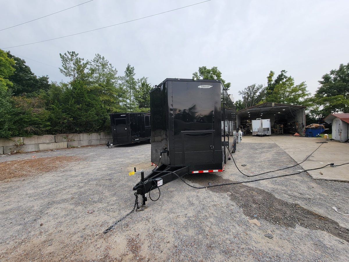 8.5' X 30' Concession Trailer Black With Blackout Food Event Catering