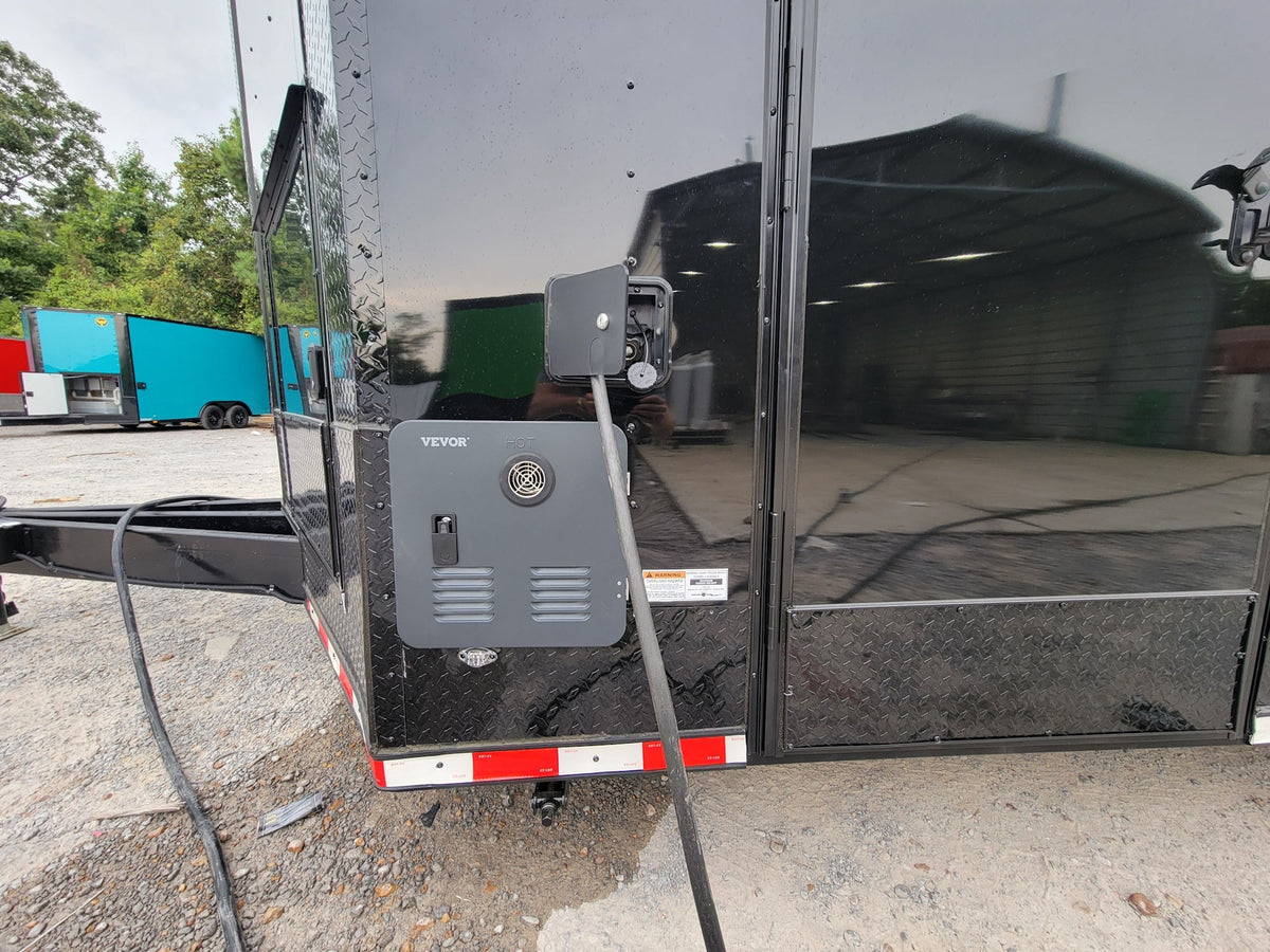 8.5' X 30' Concession Trailer Black With Blackout Food Event Catering