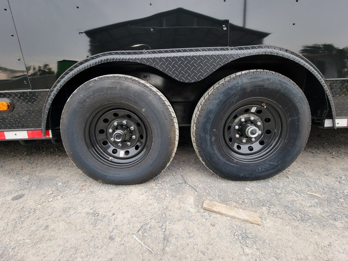8.5' X 30' Concession Trailer Black With Blackout Food Event Catering