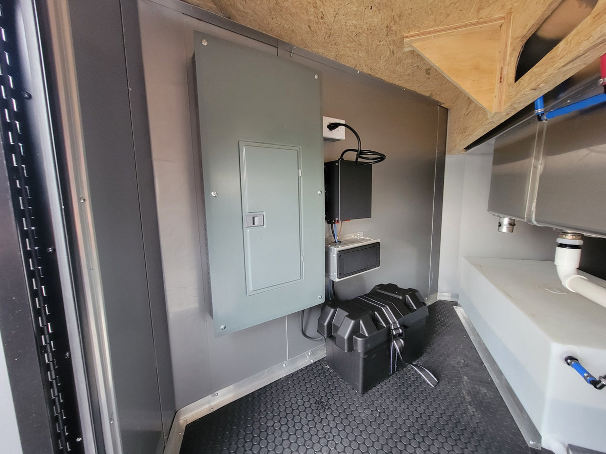 8.5' X 30' Concession Trailer Black With Blackout Food Event Catering