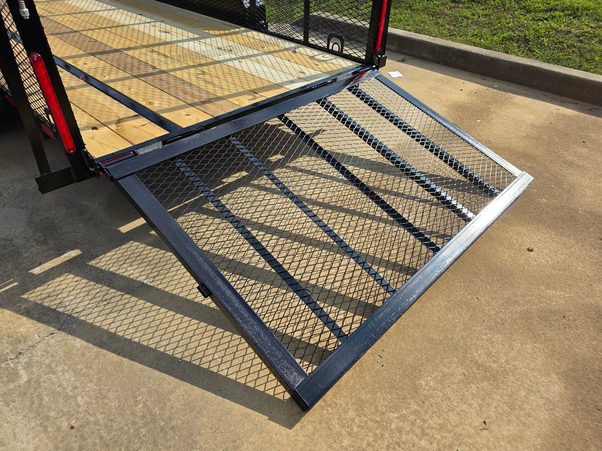 6.4x18 Debris Junk Trash Removal Leaf Trailer 6ft Mesh Sides (2) 3500lb Axles Tube Railing