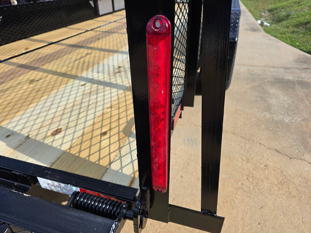 6.4x18 Debris Junk Trash Removal Leaf Trailer 6ft Mesh Sides (2) 3500lb Axles Tube Railing