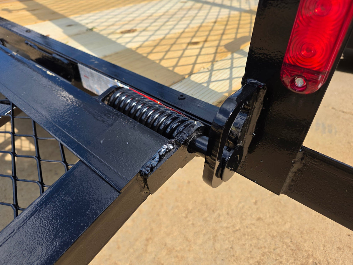 6.4x18 Debris Junk Trash Removal Leaf Trailer 6ft Mesh Sides (2) 3500lb Axles Tube Railing