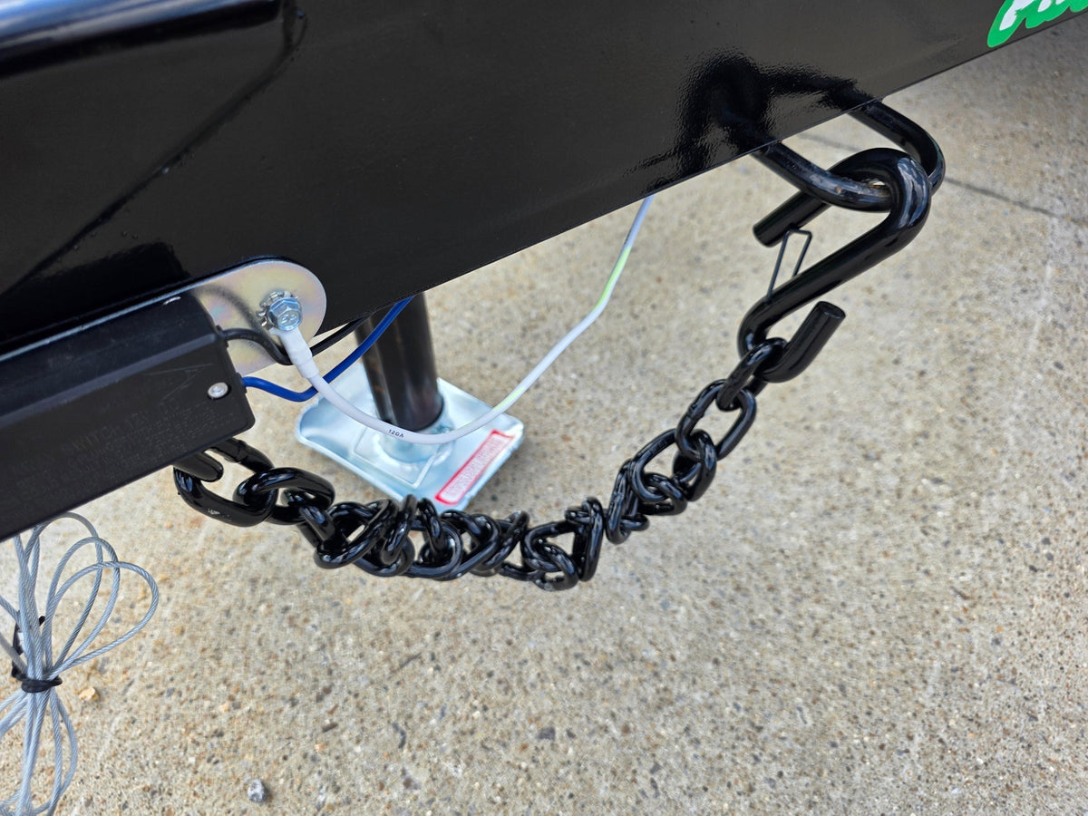 6.4x18 Debris Junk Trash Removal Leaf Trailer 6ft Mesh Sides (2) 3500lb Axles Tube Railing