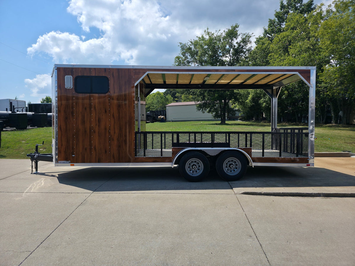 7' X 20' Custom Hybrid Enclosed Trailer (2) 5200lb Axles and 50 Amp Power