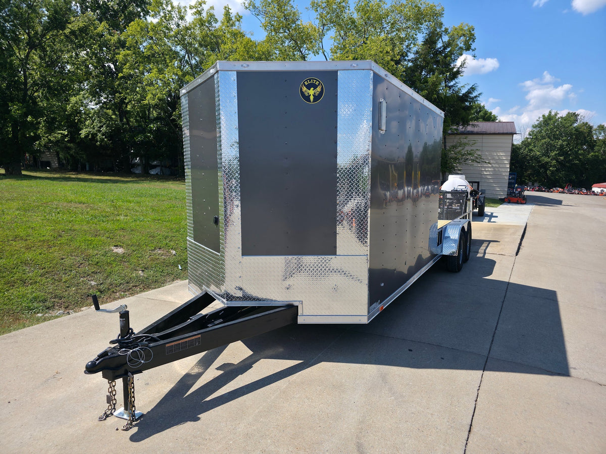 7' X 24' Custom Hybrid Enclosed Trailer Charcoal Grey (2) 5,200lb Axles