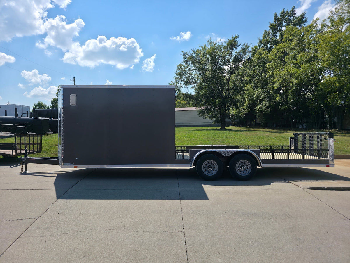 7' X 24' Custom Hybrid Enclosed Trailer Charcoal Grey (2) 5,200lb Axles