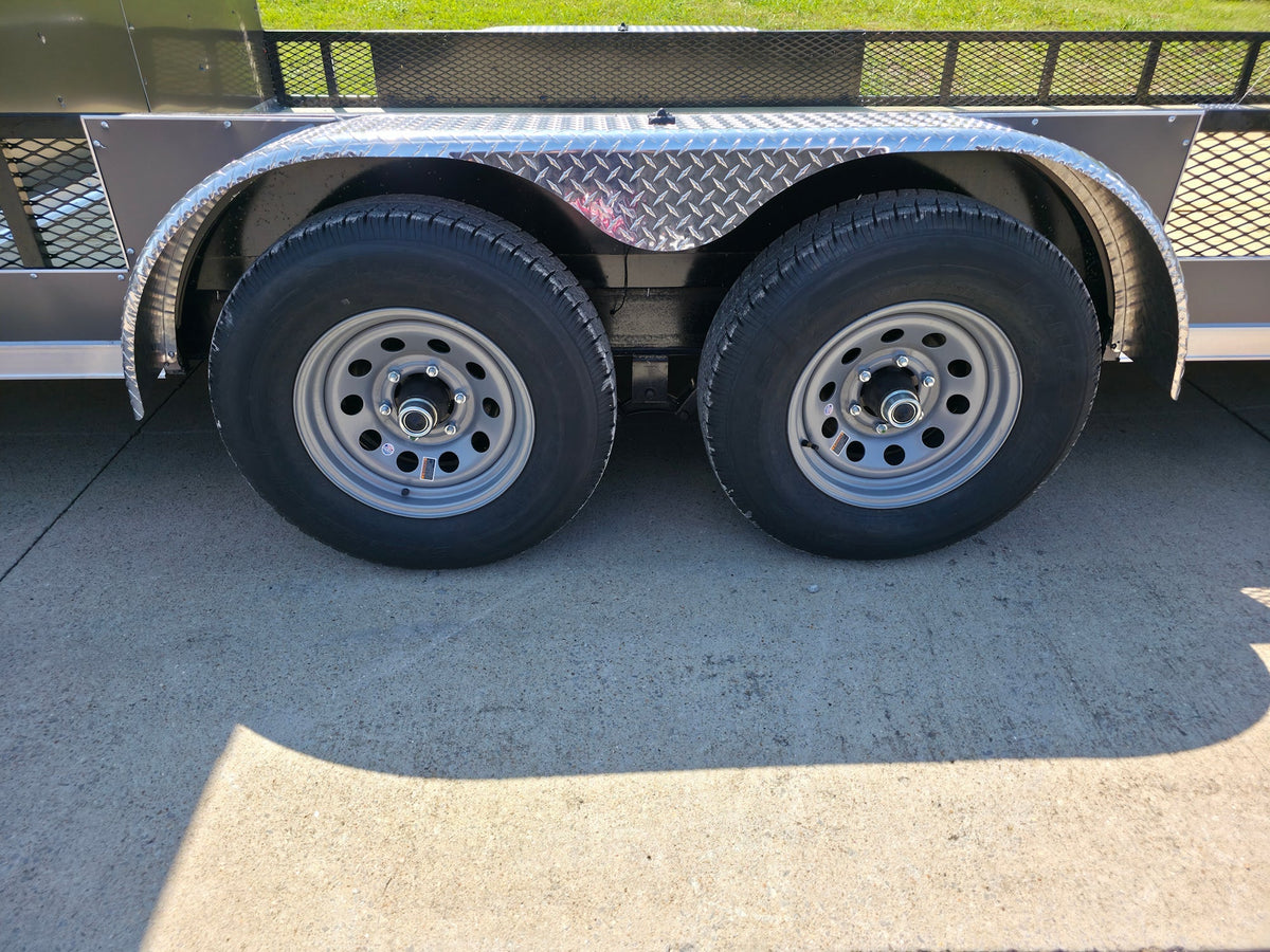 7' X 24' Custom Hybrid Enclosed Trailer Charcoal Grey (2) 5,200lb Axles