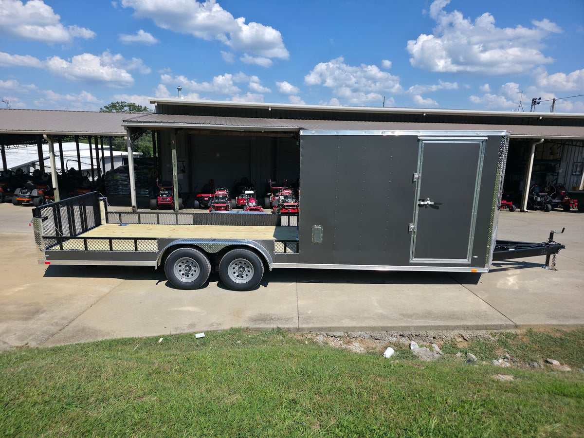 7' X 24' Custom Hybrid Enclosed Trailer Charcoal Grey (2) 5,200lb Axles