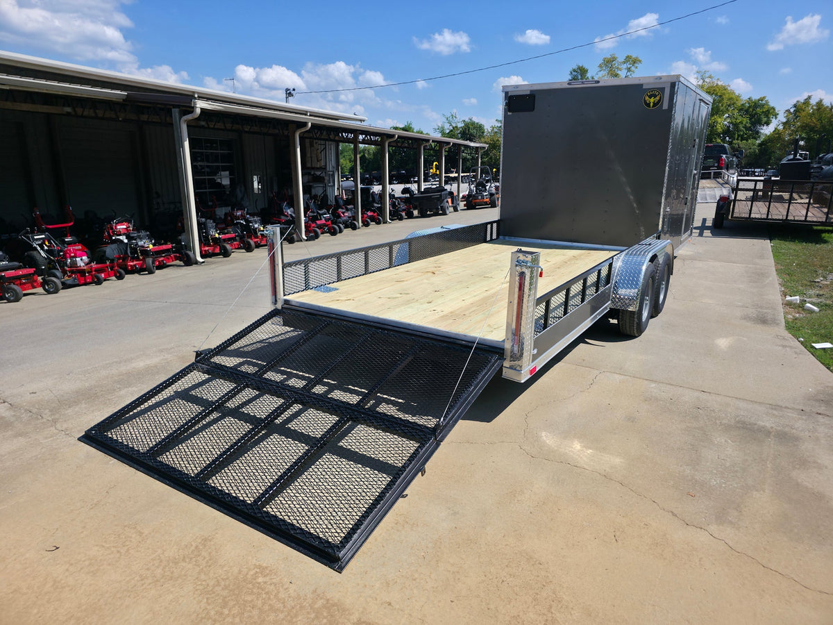 7' X 24' Custom Hybrid Enclosed Trailer Charcoal Grey (2) 5,200lb Axles