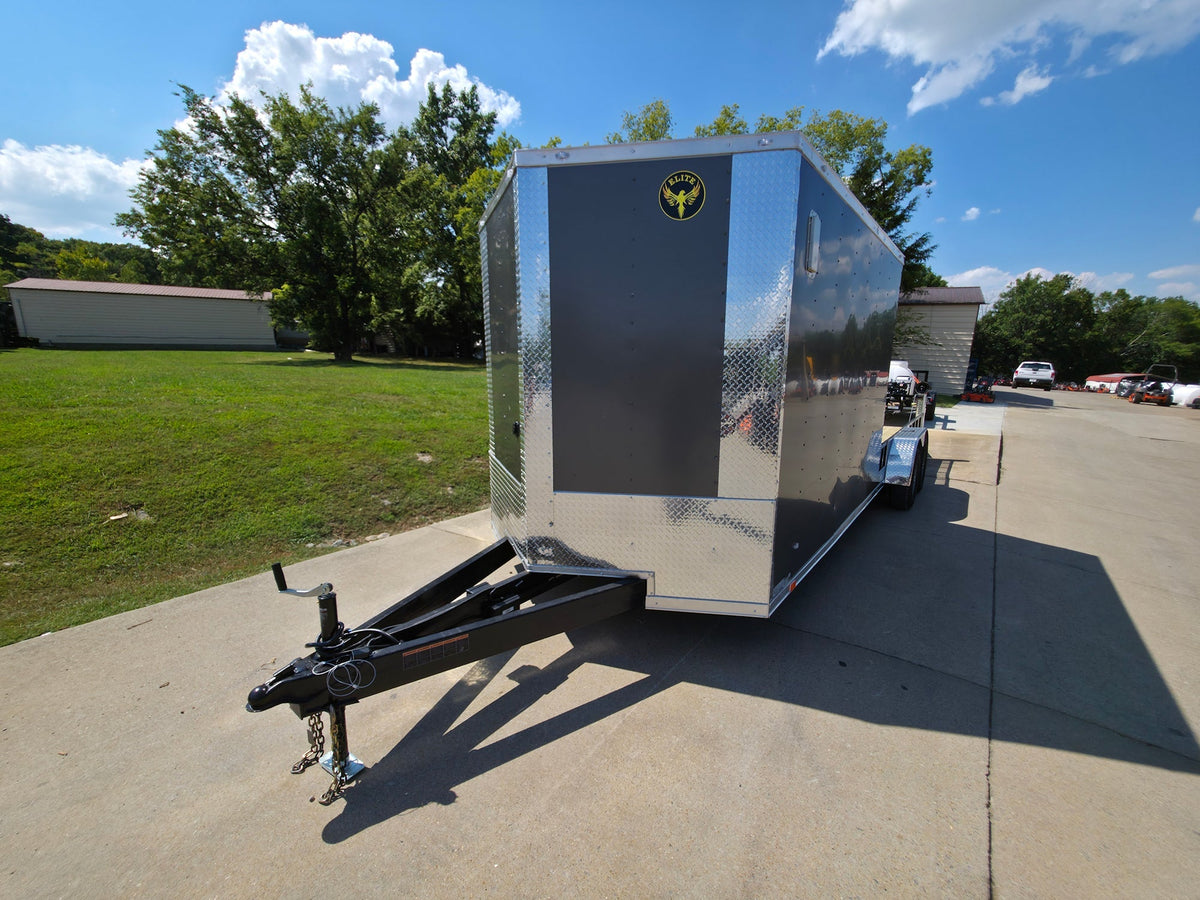7' X 24' Custom Hybrid Enclosed Trailer Charcoal Grey (2) 5,200lb Axles