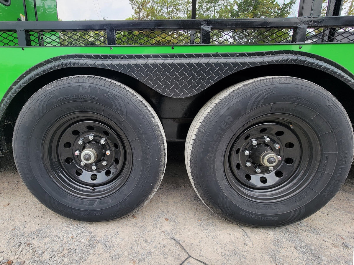 8.5' X 24' Custom Neon Green Hybrid Enclosed Trailer