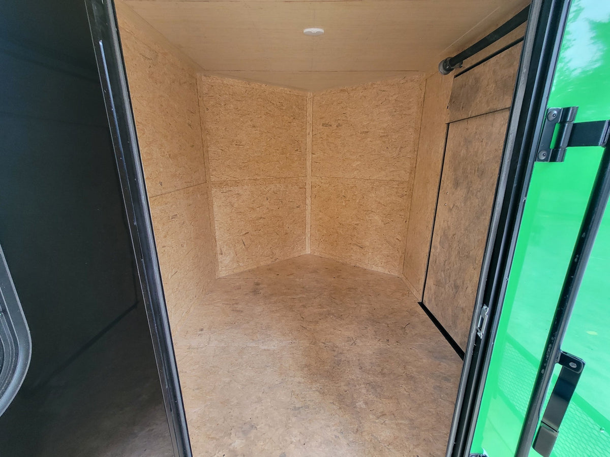 8.5' X 24' Custom Neon Green Hybrid Enclosed Trailer