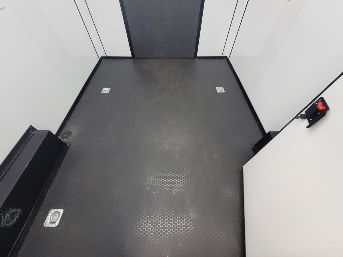 8.5' X 24' White W/ Black Out Trim Custom Concession Trailer Office and Ticket Booth