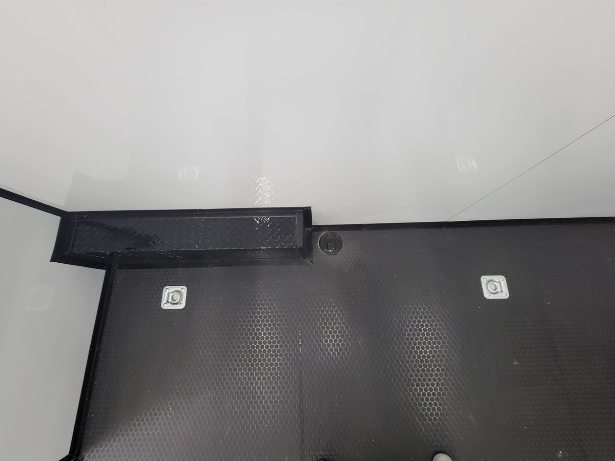 8.5' X 24' White W/ Black Out Trim Custom Concession Trailer Office and Ticket Booth