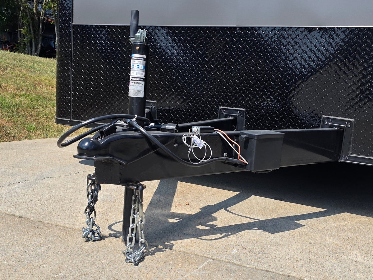 8.5x28  Grey Enclosed Trailer For Race, Show Car Fully Loaded (2) 7,000LB Axle 14K GVWR