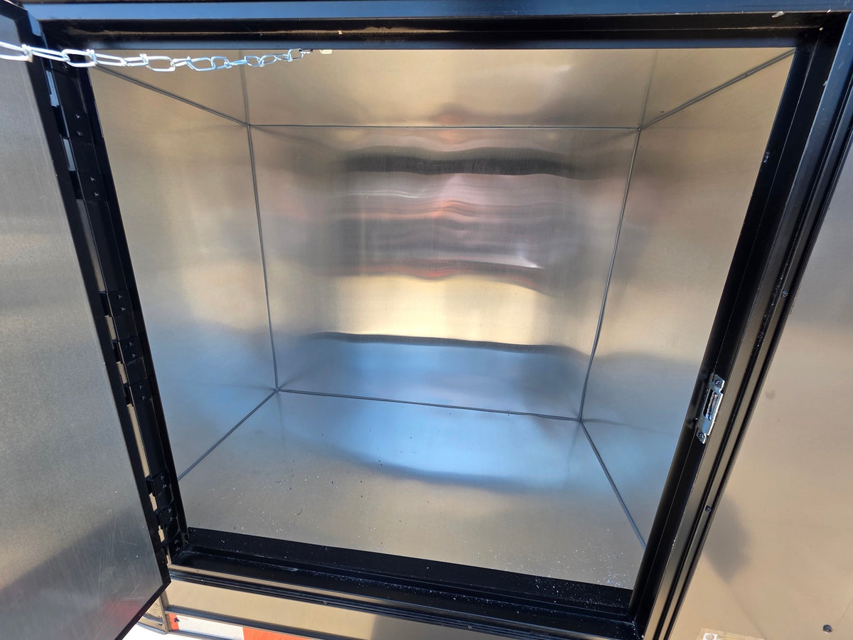 8.5x28  Grey Enclosed Trailer For Race, Show Car Fully Loaded (2) 7,000LB Axle 14K GVWR