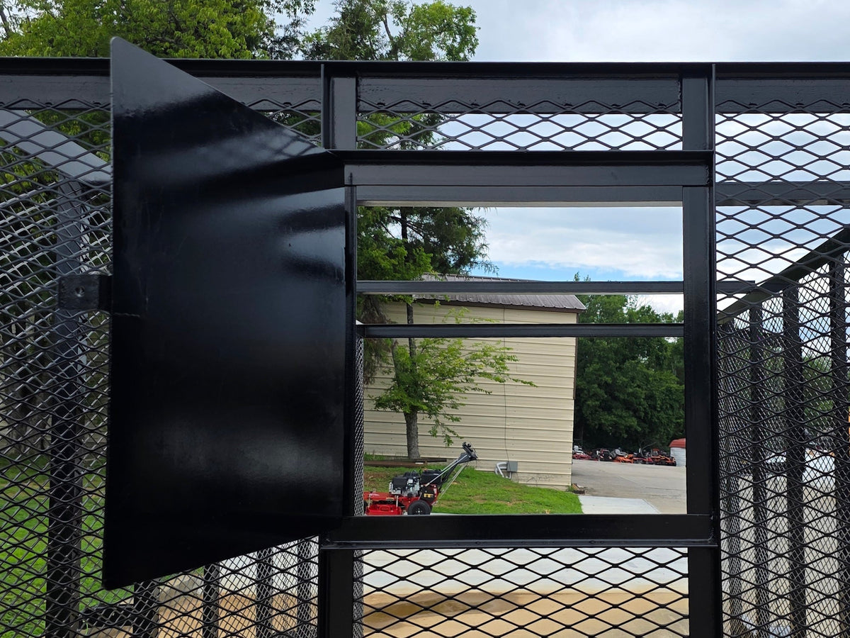 6.4x14 Straight Deck Utility Trailer 6ft Mesh Sides with (2) 3,500lb Axles-Without Roof