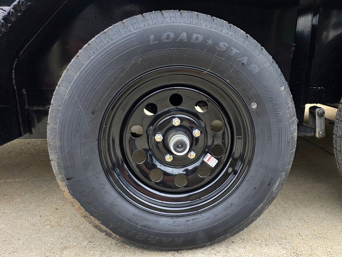 6.4x14 Straight Deck Utility Trailer 6ft Mesh Sides with (2) 3,500lb Axles-Without Roof