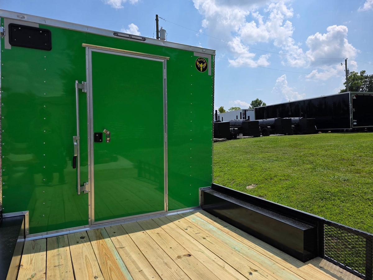 8.5x24 Lime Green Enclosed Hybrid (2) 7,000lb axles