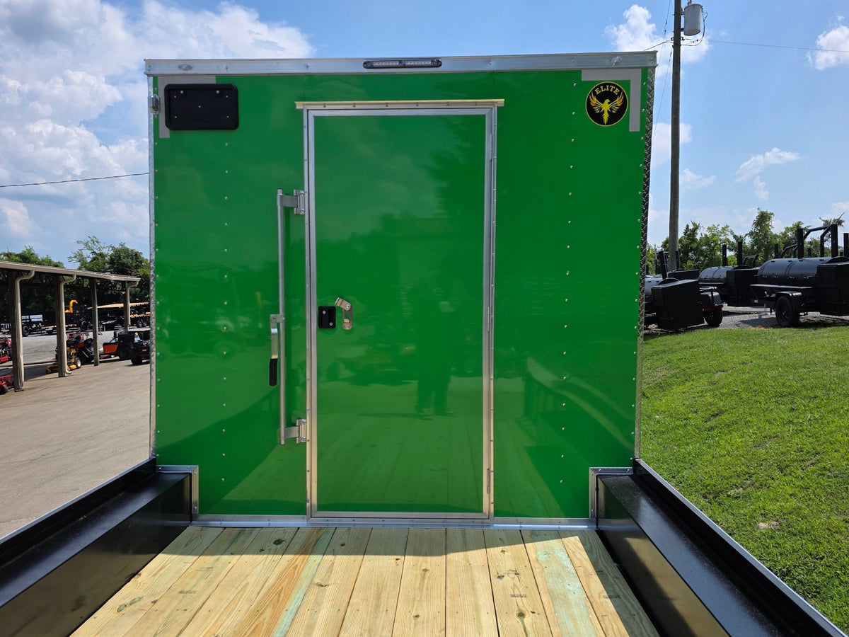 8.5x24 Lime Green Enclosed Hybrid (2) 7,000lb axles