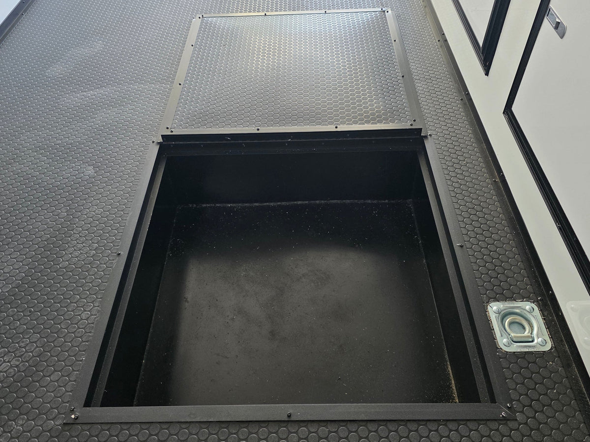 8.5x28  Grey Enclosed Trailer For Race, Show Car Fully Loaded (2) 7,000LB Axle 14K GVWR