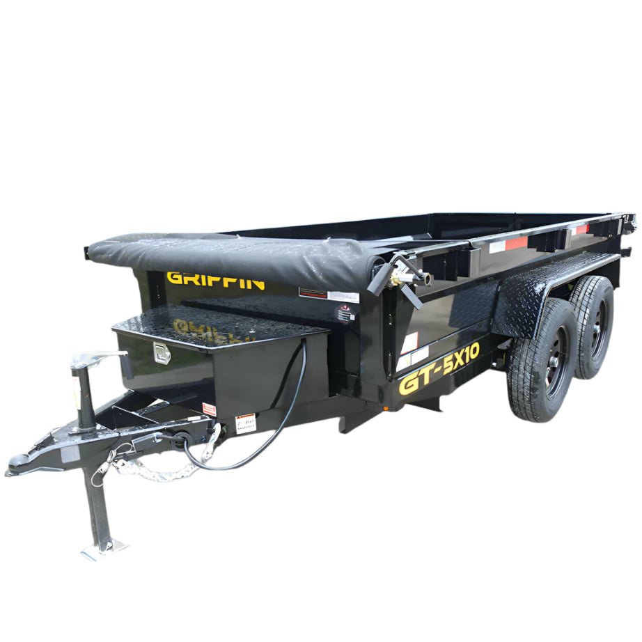 5x10 Hydraulic Dump Trailer Powder Coated with 16" Sides 7K GVWR