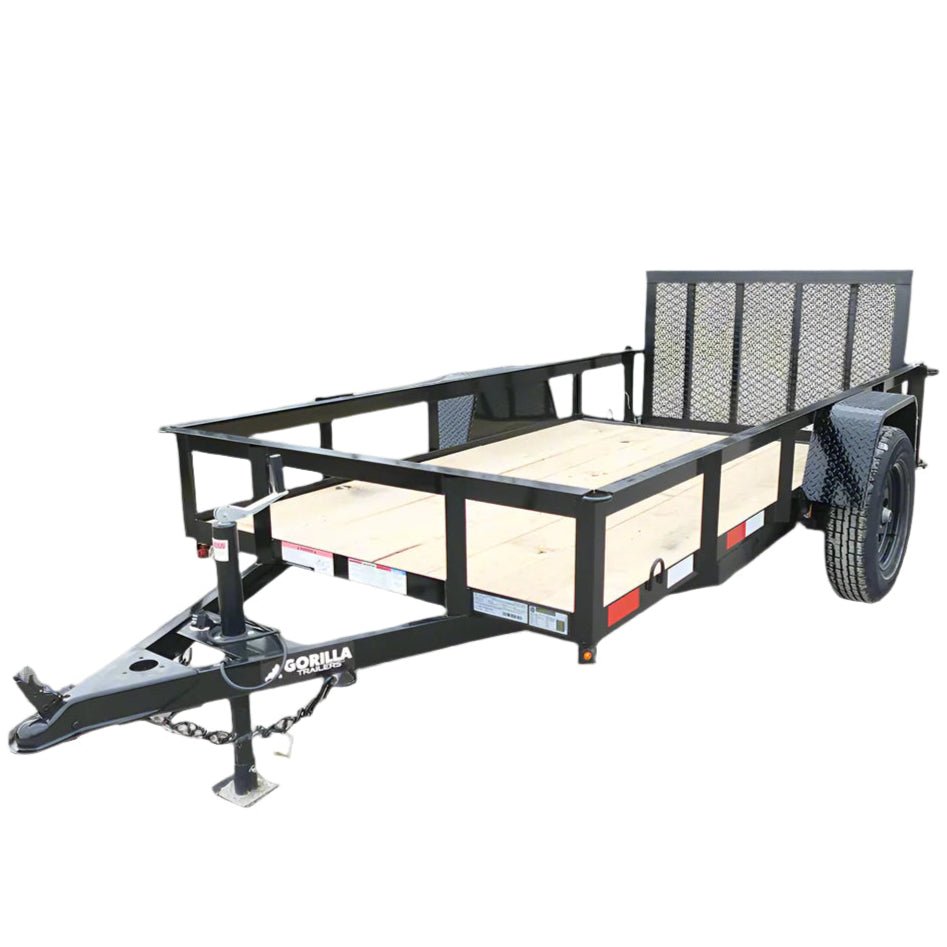 5x10 Utility Trailer Powder Coated Dovetail with Gate 3500lb Axle