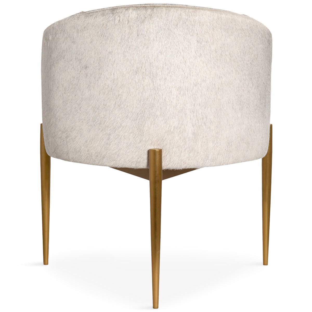 Art Deco Dining Chair in Champagne Cowhide