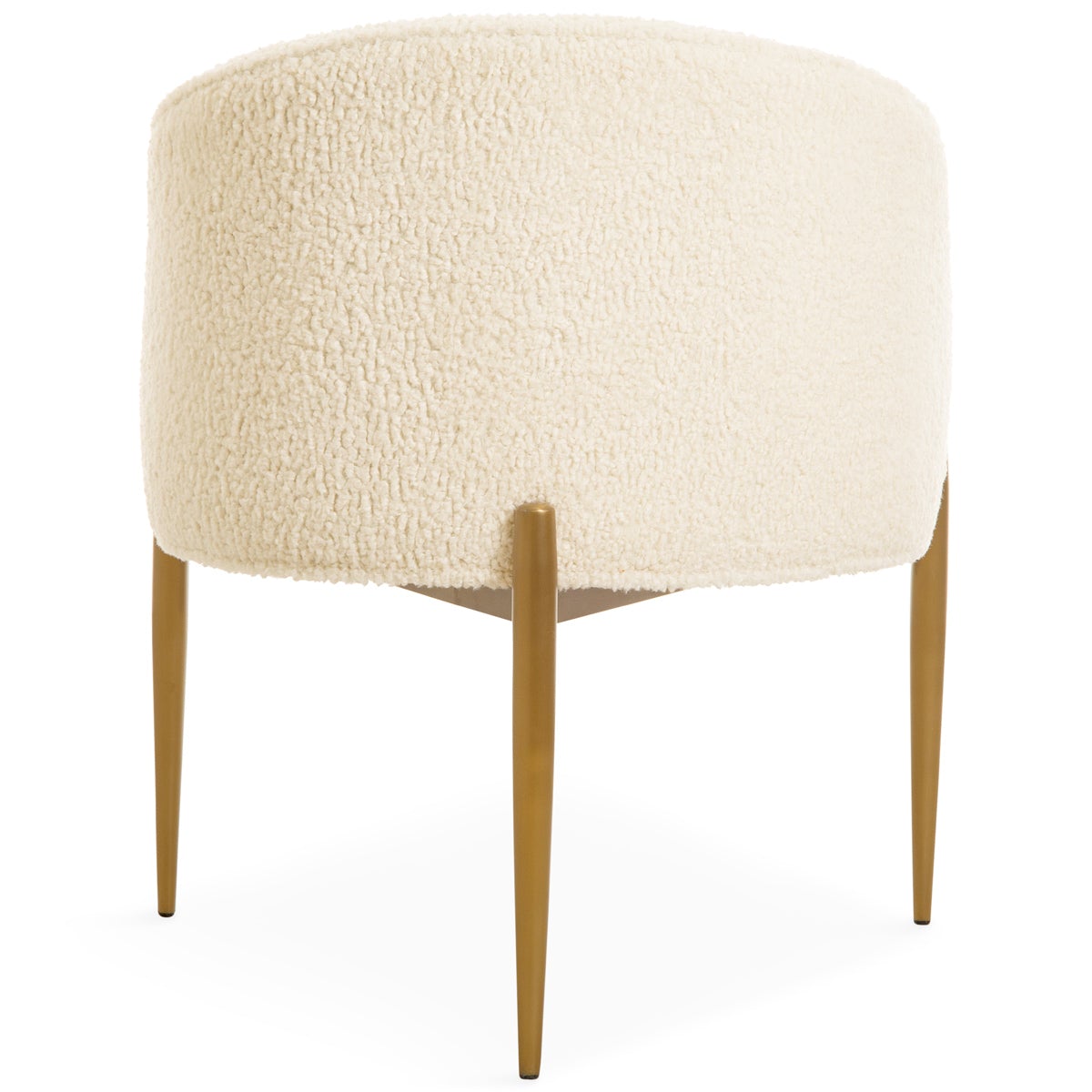 Art Deco Dining Chair in Faux Sheepskin