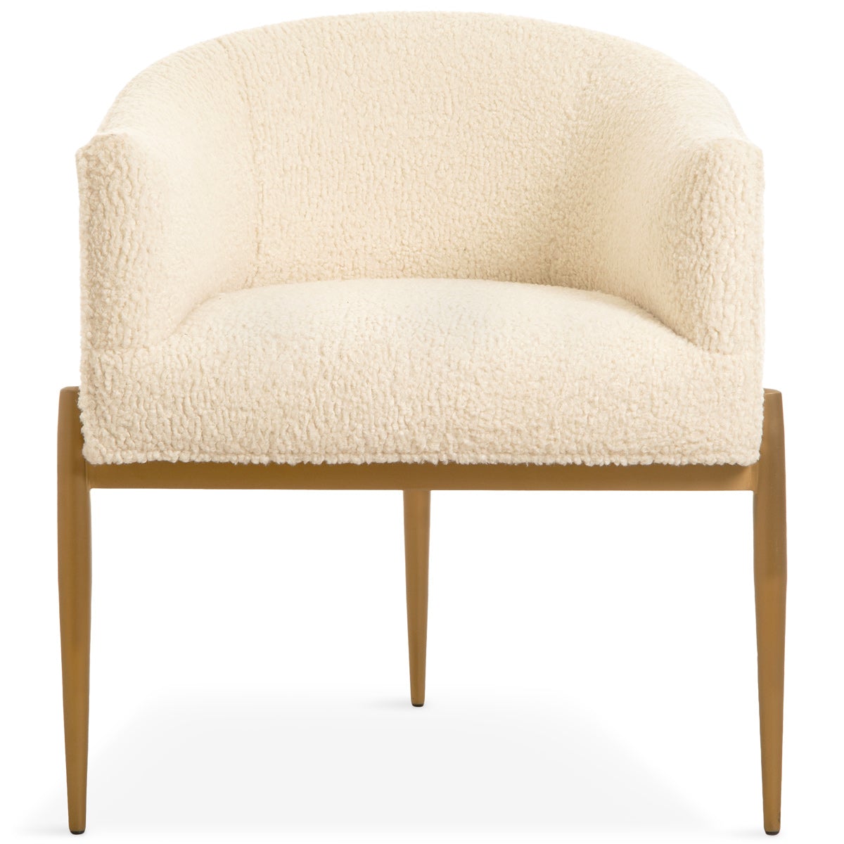 Art Deco Dining Chair in Faux Sheepskin