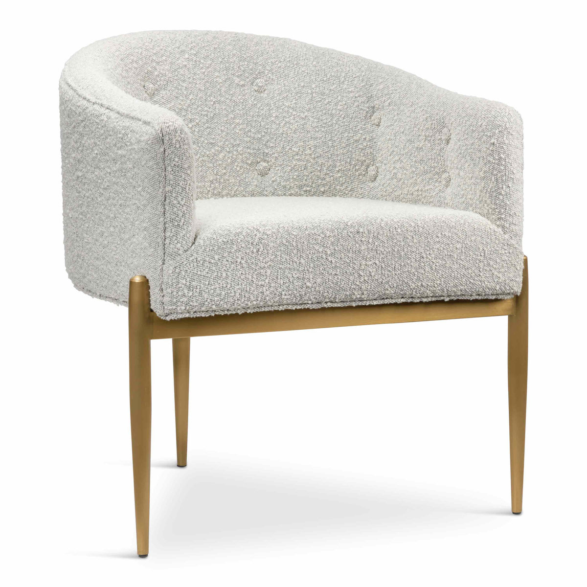Art Deco Dining Chair in Boucle