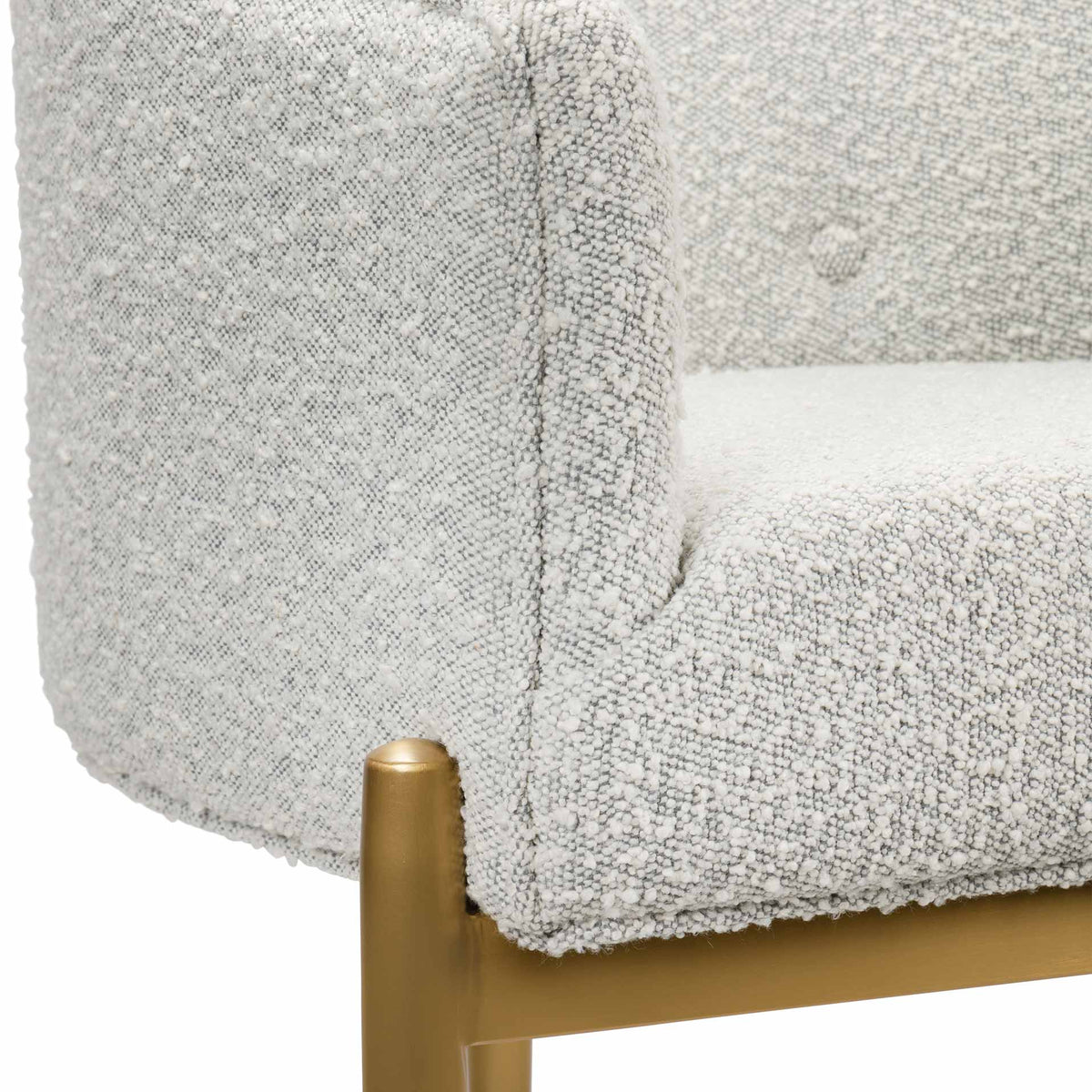 Art Deco Dining Chair in Boucle