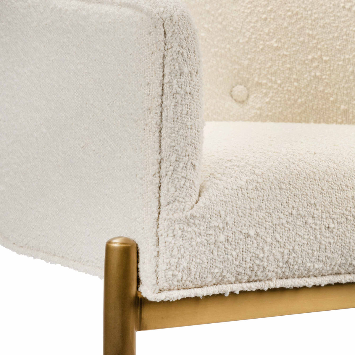 Art Deco Dining Chair in Boucle