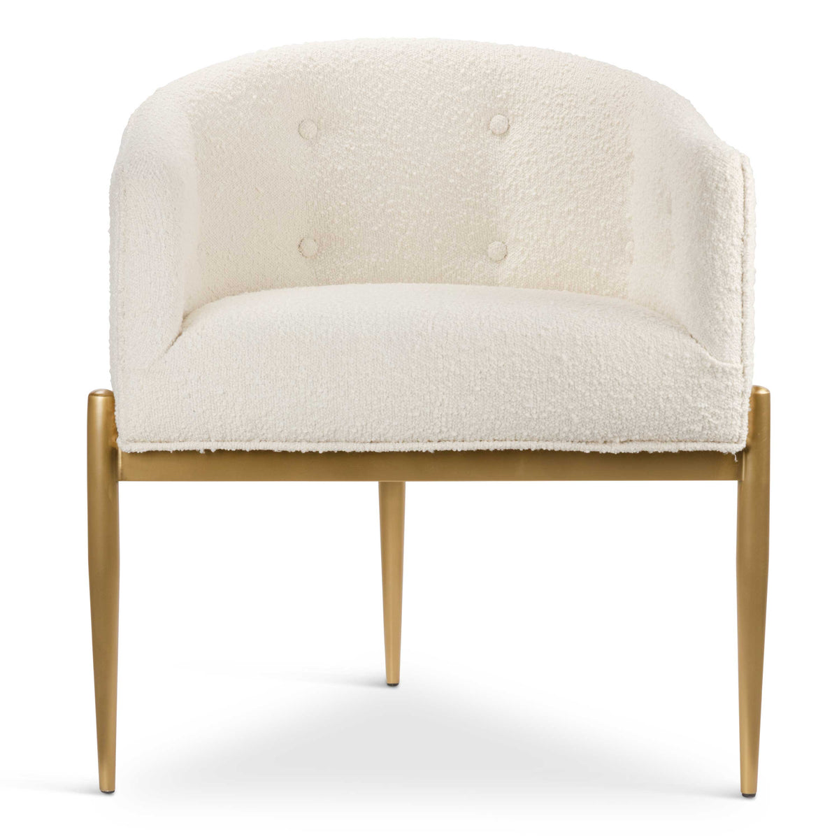 Art Deco Dining Chair in Boucle