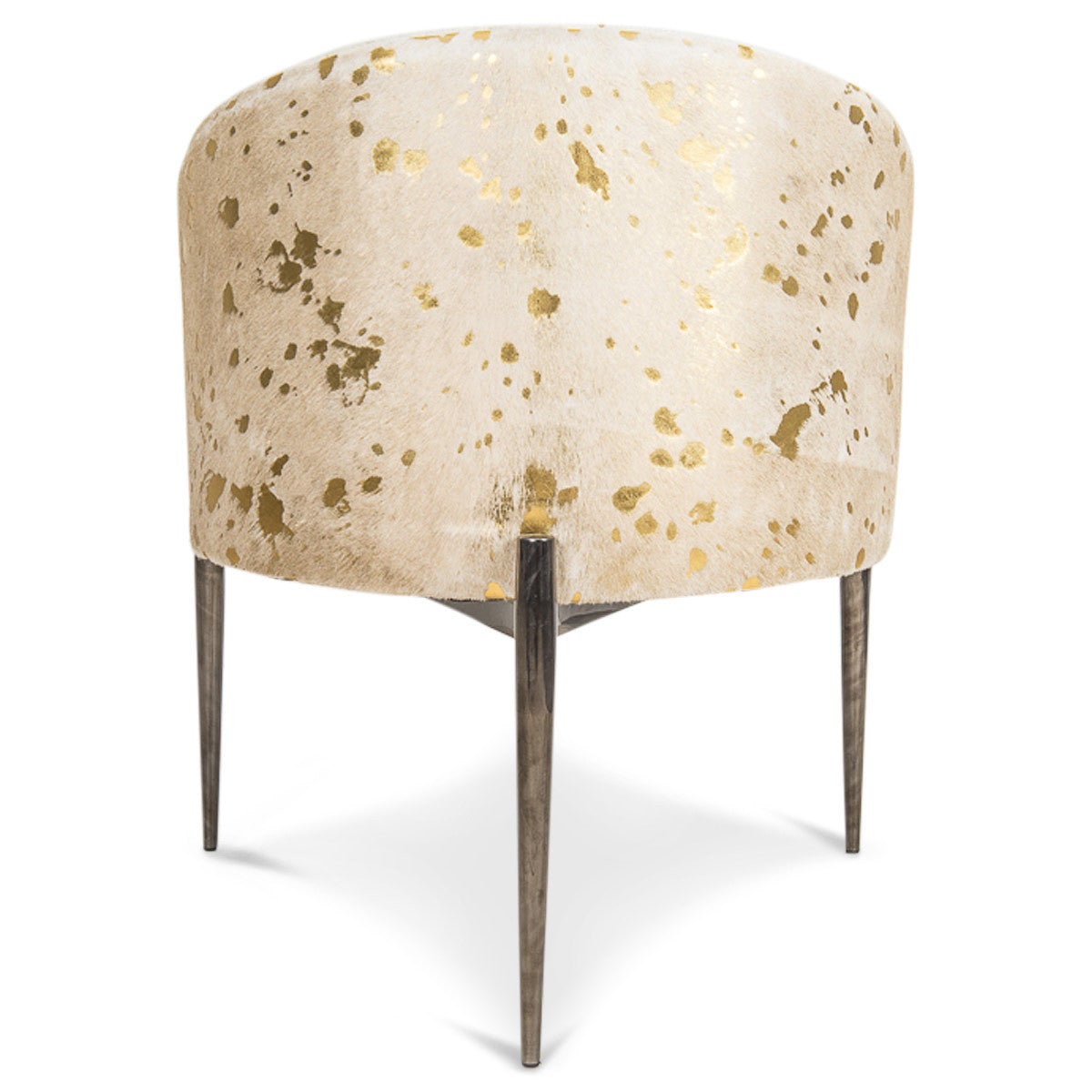 Art Deco Dining Chair in Golden Cowhide