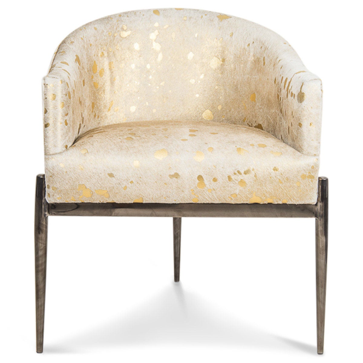 Art Deco Dining Chair in Golden Cowhide
