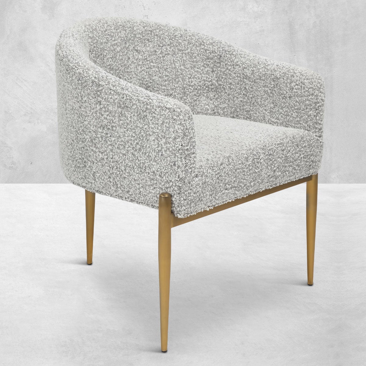 Art Deco Dining Chair in Boucle