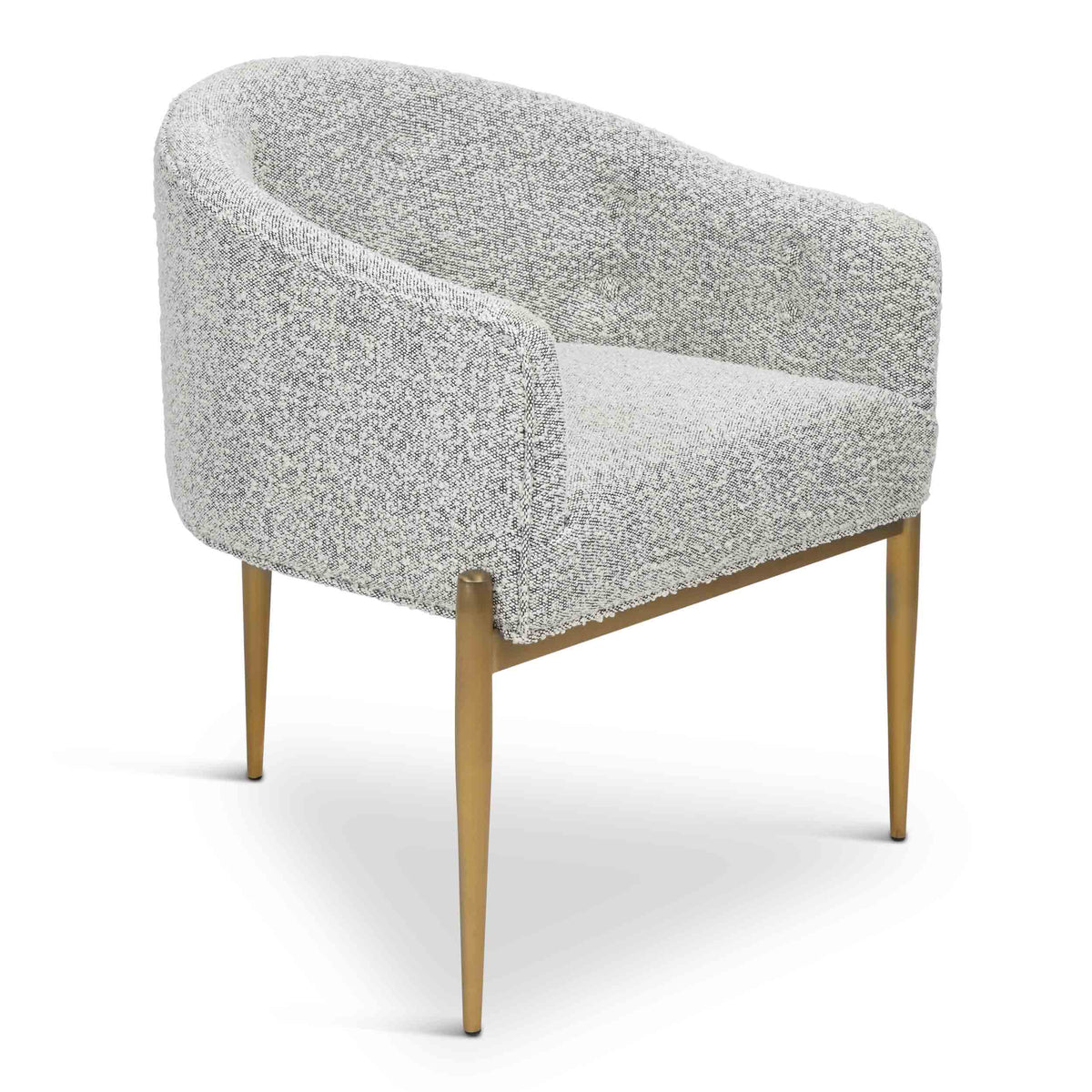 Art Deco Dining Chair in Boucle