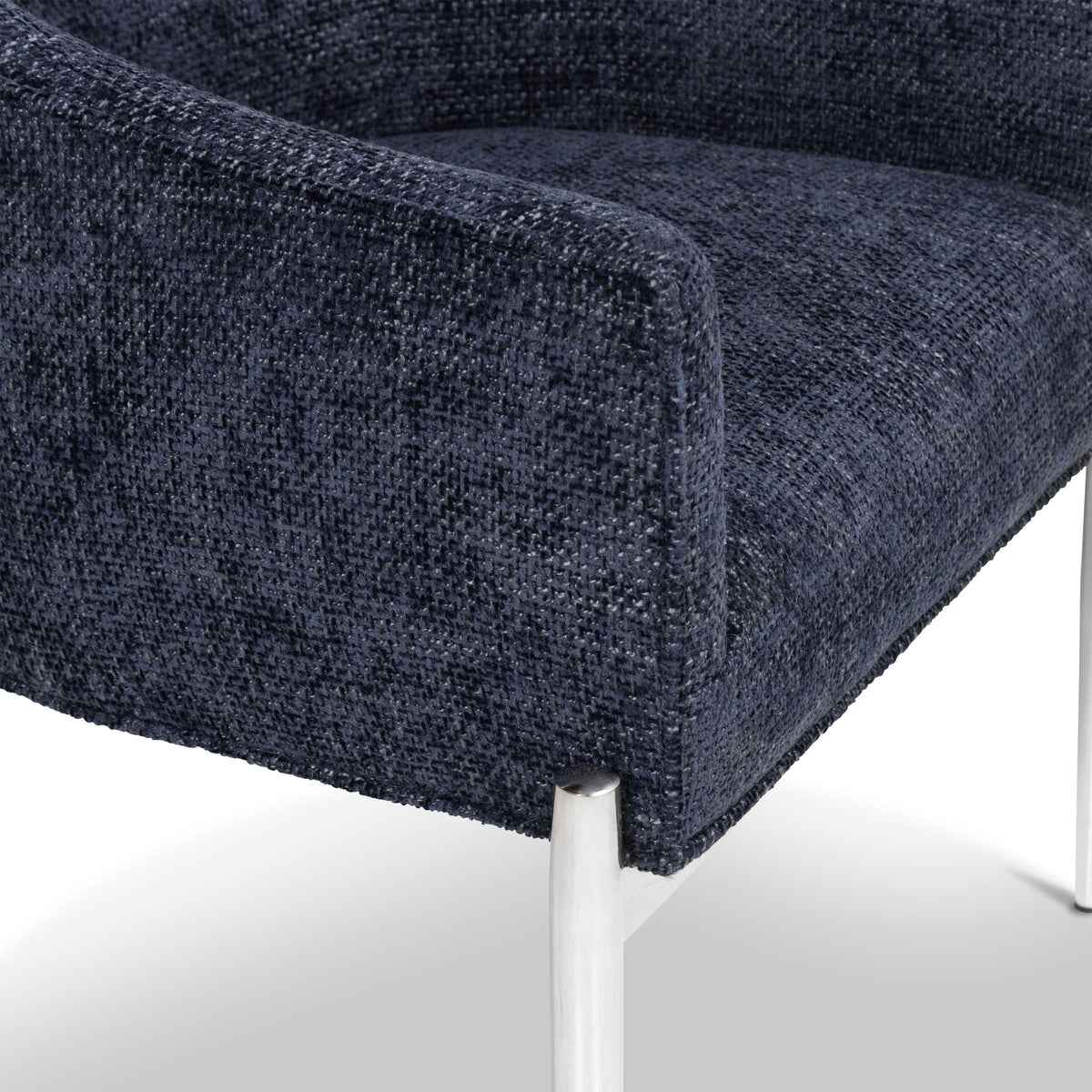 Art Deco Dining Chair in Knit Fabric