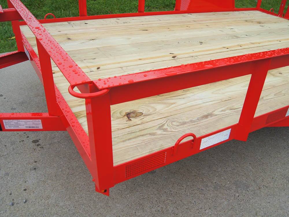 6.4x12 Powder Coated Dovetail Utility Trailer With Gate 3500lb Axle