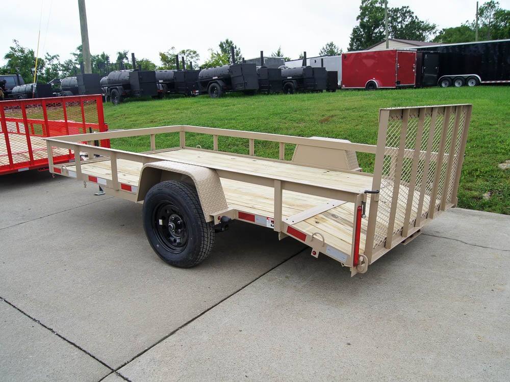 6.4x12 Powder Coated Dovetail Utility Trailer With Gate 3500lb Axle