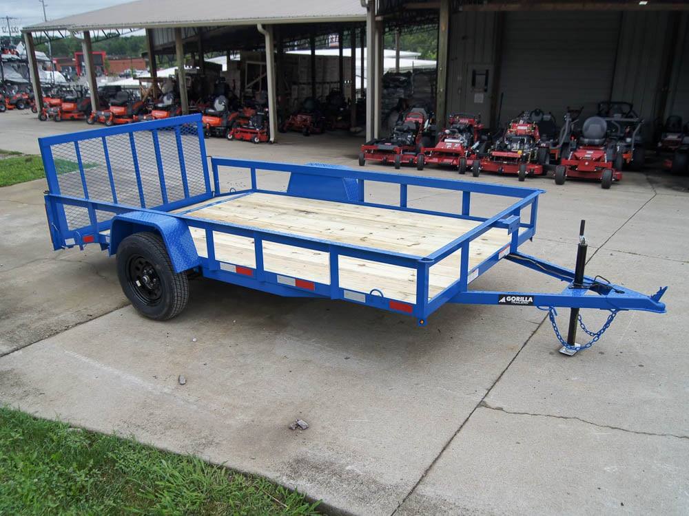 6.4x12 Powder Coated Dovetail Utility Trailer With Gate 3500lb Axle