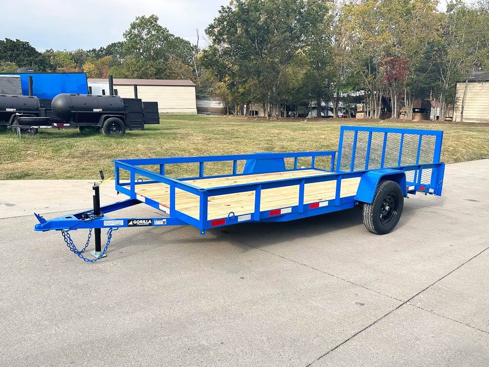 6'4" x 14 Utility Trailer Dovetail With Gate Powder Coated 3,500lb Axle