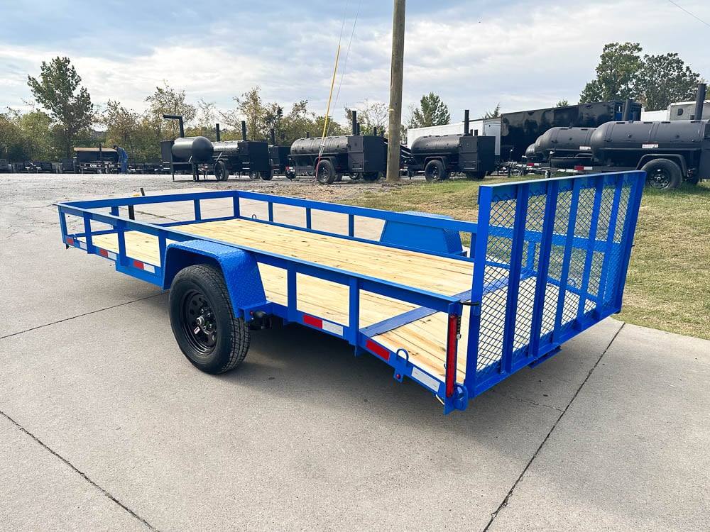 6'4" x 14 Utility Trailer Dovetail With Gate Powder Coated 3,500lb Axle