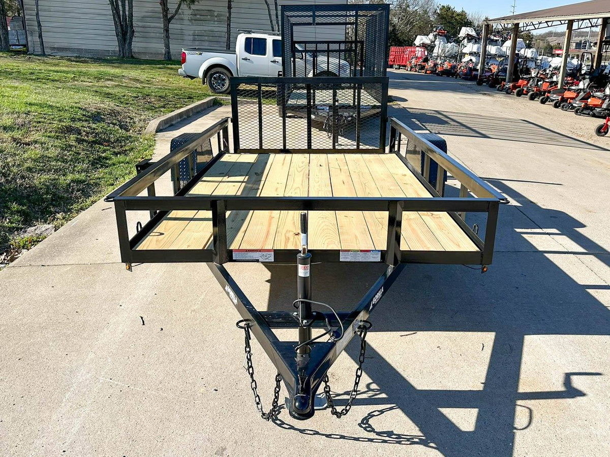 6.4x12 Powder Coated Dovetail Utility Trailer With Gate 3500lb Axle