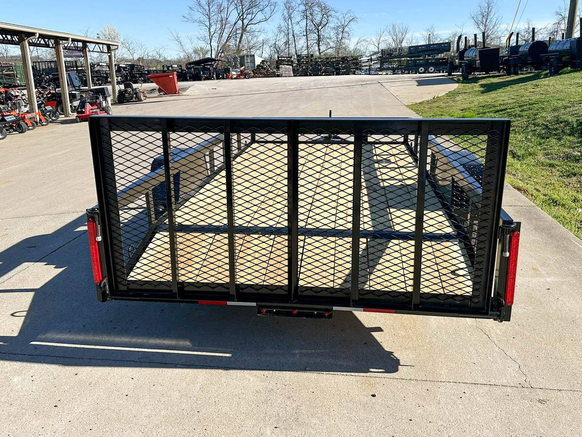 6.4x12 Powder Coated Dovetail Utility Trailer With Gate 3500lb Axle