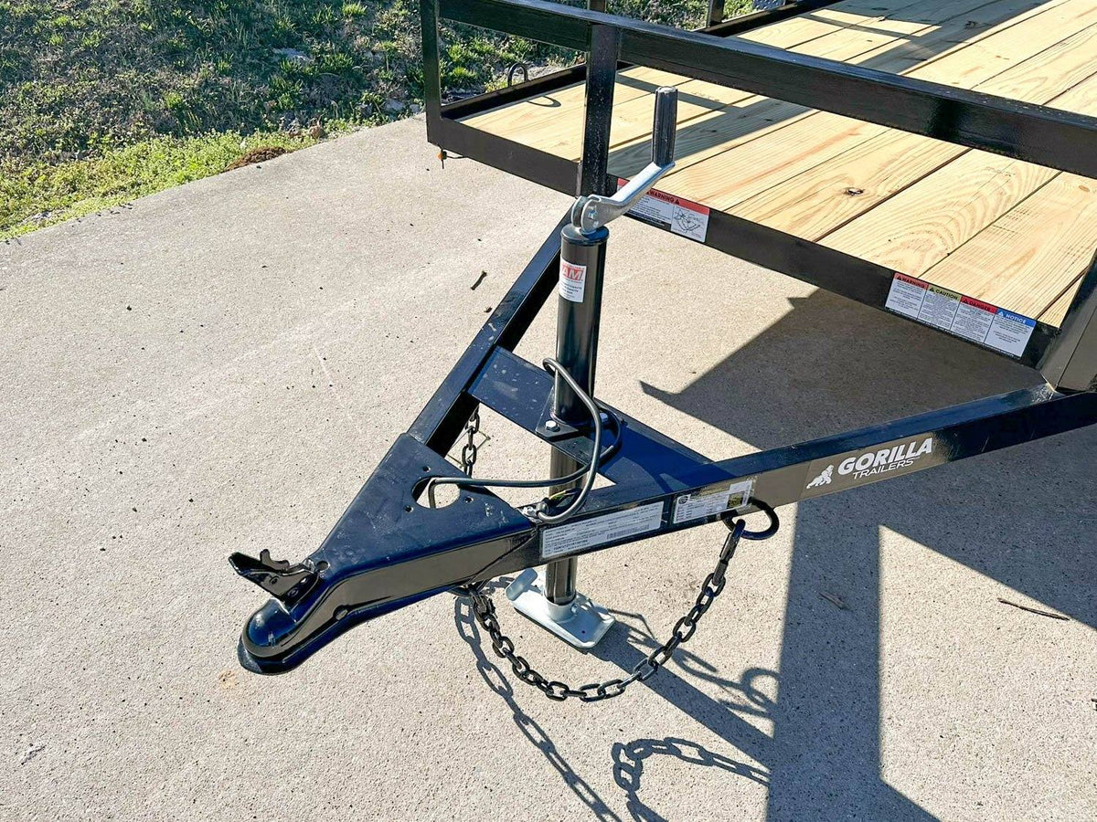 6.4x12 Powder Coated Dovetail Utility Trailer With Gate 3500lb Axle